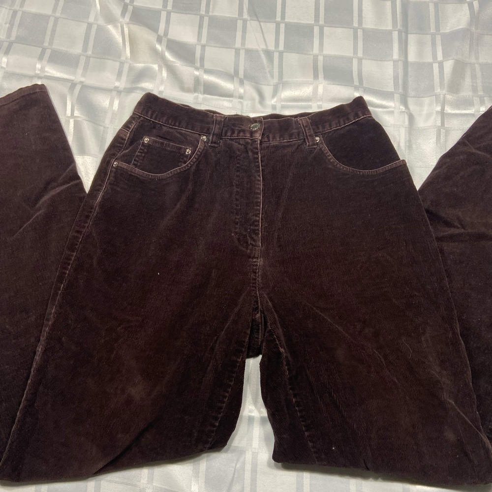 JEANNE PIERRE women’s Dark Brown Corduroy retro Trousers